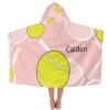 Yeshop Personalized Tennis Ball Sport Player Number Peach Kids Hooded Bath Beach Towel,Beach Towel for Kids Boys Girls Birthday view 1