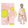 Yeshop Personalized Tennis Ball Sport Player Number Peach Kids Hooded Bath Beach Towel,Beach Towel for Kids Boys Girls Birthday view 2