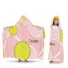 Yeshop Personalized Tennis Ball Sport Player Number Peach Kids Hooded Bath Beach Towel,Beach Towel for Kids Boys Girls Birthday view 4