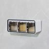 Spice Containers, Seasoning Box, Spice Containers with Spoon, Self Adhesive Wall Mounted Spice Box, Spice Containers with Labels, for Store Spices, Seasonings, Salt Pepper (Black/Yellow/Gray) ( Color view 1