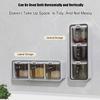 Spice Containers, Seasoning Box, Spice Containers with Spoon, Self Adhesive Wall Mounted Spice Box, Spice Containers with Labels, for Store Spices, Seasonings, Salt Pepper (Black/Yellow/Gray) ( Color view 2