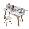 FEELIN Computer Desk Standing Desk Simple Desk Desktop Computer Laptop Table with Storage Rack Home Bedroom Dormitory Student Writing Desk White Home Office Desk Gaming Desk view 3
