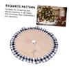 Ciieeo 1pc Mat Christmas Tree Skirt Black White Lightweight for Holiday for Shops Homes view 2