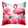 VTGHDEEQ Decorative Pillow Covers,Throw Pillow Covers,Flamnigo with Pink Flower,20x20 in,1-Pc, Z0mt7uoivpwg, Pz3z5ppicmve view 1