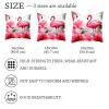VTGHDEEQ Decorative Pillow Covers,Throw Pillow Covers,Flamnigo with Pink Flower,20x20 in,1-Pc, Z0mt7uoivpwg, Pz3z5ppicmve view 4