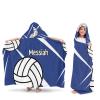 Yeshop Personalized Volleyball Player Name Royal Kids Hooded Bath Beach Towel,Beach Towel for Kids Boys Girls Birthday view 4