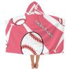 Yeshop Personalized Baseball Sport Number Team Flamigo Kids Hooded Bath Beach Towel,Beach Towel for Kids Boys Girls Birthday view 1