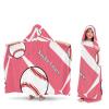 Yeshop Personalized Baseball Sport Number Team Flamigo Kids Hooded Bath Beach Towel,Beach Towel for Kids Boys Girls Birthday view 4
