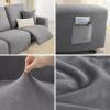 Huierxun 8-Piece Soft Velvet Recliner Sofa Slipcover Stretch Fitted 3 Seats Couch Cover Washable Furniture Protector with Elastic Bottom for Dog,Kids (Light Grey, 3 Seater) view 3