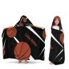 Yeshop Personalized Sport Basketball Player Team Black Kids Hooded Bath Beach Towel,Beach Towel for Kids Boys Girls Birthday view 4