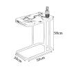 Narrow Side Table for Living Room, Small End Table with Composite Board Tabletop & Metal Frame for Bedroom, OfficeSofa Couch, Save Space(D2) view 2