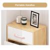 HomeLoft Basics Storage Cabinet with Drawers and Shelves, Small Sideboard Buffet Cabinet for Kitchen Living Room Cabinets White Accent Cabinet, 3 layers view 4
