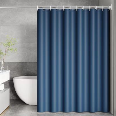 BESTORI Shower Curtain Set with Plastic Hooks Waterproof Decorative Shower Curtains PEVA Bathroom Shower Curtain for Shower Stall Bathtubs Blue, 71" L x 59" W
