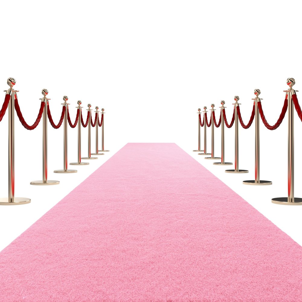 HOMBYS 450 GSM Extra Thick 3x15 ft Pink Carpet Runner for Partys & Events, Heavy-Duty Felt Aisle Runway Rug for Steps, Prom Proposal & Wedding Ceremony Decorations, Hollywood Oscars for VIP Awards