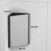 CMYAOYC 25" Bathroom Corner Medicine Cabinet with Mirror, Black Wall-Mounted Bathroom Mirror Cabinet, Corner Storage Shelf with Mirror view 3