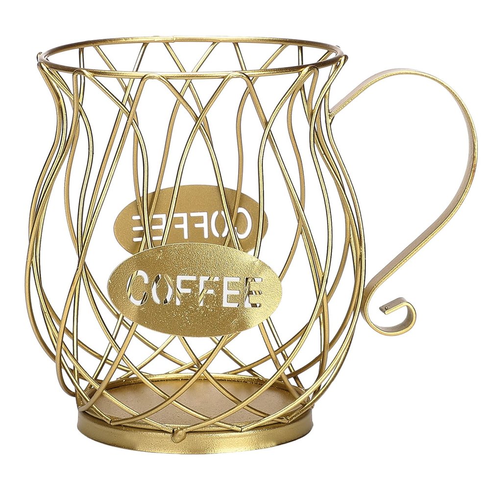 LSFYYDS Coffee Pod Basket,Large Capacity Cup Storage,Modern Coffee Basket,Coffee Pod Holder for Kitchen Office Accessory (1)