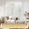 HOTSOON 100% Privacy Aluminum Mini Blinds for Windows Cordless Room Darkening Venetian Blinds Anti-UV Waterproof 1" L-Shaped Slats Horizontal Shades for Home, White, 41" W x 39" H view 4