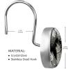 VTGHDEEQ Shower Curtain Hooks,Shower Hooks for Shower Curtain,12-Pc,Black White Graffiti Pineapple, 1.45x1.45 in/3.7x3.7 cm, W4ku6wmotoas, Vk2u1vztprgq view 3