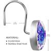 VTGHDEEQ Shower Curtain Hooks,Shower Hooks for Shower Curtain,12-Pc,Floral Purple Butterflies, 1.45x1.45 in/3.7x3.7 cm, N5bf2zmoczqf, Fh0a7sbxwvan view 3