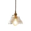 OJRGG Creative Chandelier Scandinavian Single Head Pendant Light Modern Simple LED Brass Glass Ceiling Light Fixture for Kitchen Island Living Room Bedroom Bedside Dining Room Hallway Hanging Light(A) view 1