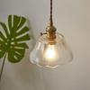 OJRGG Creative Chandelier Scandinavian Single Head Pendant Light Modern Simple LED Brass Glass Ceiling Light Fixture for Kitchen Island Living Room Bedroom Bedside Dining Room Hallway Hanging Light(A) view 2