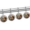 VTGHDEEQ Shower Curtain Hooks,Shower Hooks for Shower Curtain,12-Pc,Animal Couple Horse Flower, 1.45x1.45 in/3.7x3.7 cm, S7uj2bjafmoa, Uk2a8pjutjep view 2