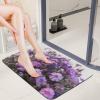 EKYOSHCZ Lavender BouquetPrint Bath Mat Non-Slip Diatomaceous Earth Shower Mat Super Absorbent Quick Drying Door Mat for Bathtub, Shower, Kitchen, Bathroom, Bedroom view 2