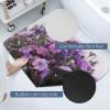 EKYOSHCZ Lavender BouquetPrint Bath Mat Non-Slip Diatomaceous Earth Shower Mat Super Absorbent Quick Drying Door Mat for Bathtub, Shower, Kitchen, Bathroom, Bedroom view 4