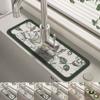 Fantasy Style Faucet Draining Mat, Kitchen Faucet Absorbent Mat, Diatom Mud Faucet Non-slip Drain Pad Sink Mat, Drying Mat for Kitchen Counter & Bathroom Kitchen Sink Splash Guard (C) view 1
