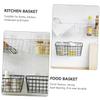 Zerodeko 2pcs Wall Mount Storage Baskets Iron Hanging Organizers for Multi-functional Black Wire Baskets for Toiletries Craft Supplies and More view 2