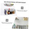 Zerodeko 2pcs Wall Mount Storage Baskets Iron Hanging Organizers for Multi-functional Black Wire Baskets for Toiletries Craft Supplies and More view 3