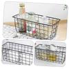 Zerodeko 2pcs Wall Mount Storage Baskets Iron Hanging Organizers for Multi-functional Black Wire Baskets for Toiletries Craft Supplies and More view 4