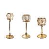 Wedding Gold Candle Holders Table Centerpieces Candelabra Party Candlesticks Decoration K9 Crystal Candle Lantern (Size : Small) view 1