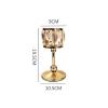 Wedding Gold Candle Holders Table Centerpieces Candelabra Party Candlesticks Decoration K9 Crystal Candle Lantern (Size : Small) view 2