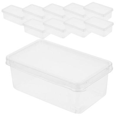 Zerodeko 10pcs Tiramisu Box Portable Dessert Boxes Small Cake Carrier Plastic Pet Material