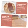 Zerodeko 10pcs Tiramisu Box Portable Dessert Boxes Small Cake Carrier Plastic Pet Material view 2