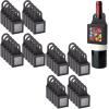 50 Pcs Kraft Paper Wine Bottle Box with Window, Hanging Foldable Gift Boxes Wine Boxes Paper Wine Bottle Hanger for Gifts Empty Wine Bottles for Decoration Bottle Hanger Favor Box (Black) view 1