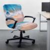 Chair Cover, Ocean Beach Summer Holidays Sea Sands Waves Blue,Elastic Fit Desk Computer Chair Slipcover Removable Stretch Chair Covers Office Chair Covers,1 Piece, Medium view 2
