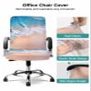 Chair Cover, Ocean Beach Summer Holidays Sea Sands Waves Blue,Elastic Fit Desk Computer Chair Slipcover Removable Stretch Chair Covers Office Chair Covers,1 Piece, Medium view 3