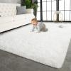 TWINNIS Super Soft Shaggy Rugs Fluffy Carpets 9x12 Feet, Indoor Modern Plush Area Rugs for Living Room Bedroom Kids Room Nursery Home Decor Fuzzy Rug, Cream White view 1