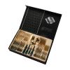 ONUIFIKE Silverware Set, 24-piece Green Gold Household Stainless Steel Cutlery Set Steak Knife Fork And Spoon Gift Box, Home Cutlery Flatware Set (Color : Green Gold, Size : 24pcs) view 1
