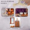 Acacia Wood Cutting Board for Kitchen  Large Wooden Decorative Hand Painted for Charcuterie Chopping Cheese bread and meat - With Handle (21 x 10 x 0.8 in) (Purple) view 3