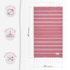 Ossano Decorative Turkish Hand Towels - Thin & Cute - Set of 2 (30" x 18") - for Kitchen & Powder Room - Multifunctional as - Western Hand Towels, Bathroom Hand Towel, Kitchen Dish Cloths - Coral view 4