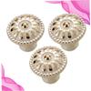 Cabilock 3pcs Mushroom Shape Cupboard Pull Knob Stylish Ivory White Drawer Handle for Home Furniture Easy to Install Material for Cabinets and Wardrobes view 4