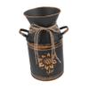 Cabilock Vintage Metal Flower Vase for Garden and Home Decor Elegant Flower Bucket Holder for Balcony and Office Galvanized Metal Design for Floral Arrangements and Centerpieces view 1