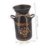 Cabilock Vintage Metal Flower Vase for Garden and Home Decor Elegant Flower Bucket Holder for Balcony and Office Galvanized Metal Design for Floral Arrangements and Centerpieces view 2