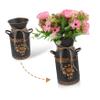 Cabilock Vintage Metal Flower Vase for Garden and Home Decor Elegant Flower Bucket Holder for Balcony and Office Galvanized Metal Design for Floral Arrangements and Centerpieces view 3