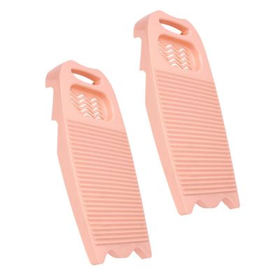 KOMBIUDA 2pcs Manual Wash Board Laundry Washboard Non-Slip Grip Soap Holder for Underwear Socks More Home Laundry Tool