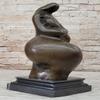 Hot Cast Abstract Mother and Child Bronze Statue, Botero Style, Home Office Decor, Fine Art Statue Gift for Home Office by Finery Bronze view 3
