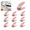 AKYLDI Shoe Stackers for a Pair of Shoes, Adjustable Shoe Space Saver, Double Deck Shoe Organizer Space Saver for Closet Organization,Pink-15 view 1